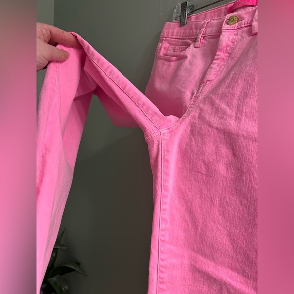 Lilly Pulitzer pink ankle slit jeans skinny pants - Picture 8 of 8